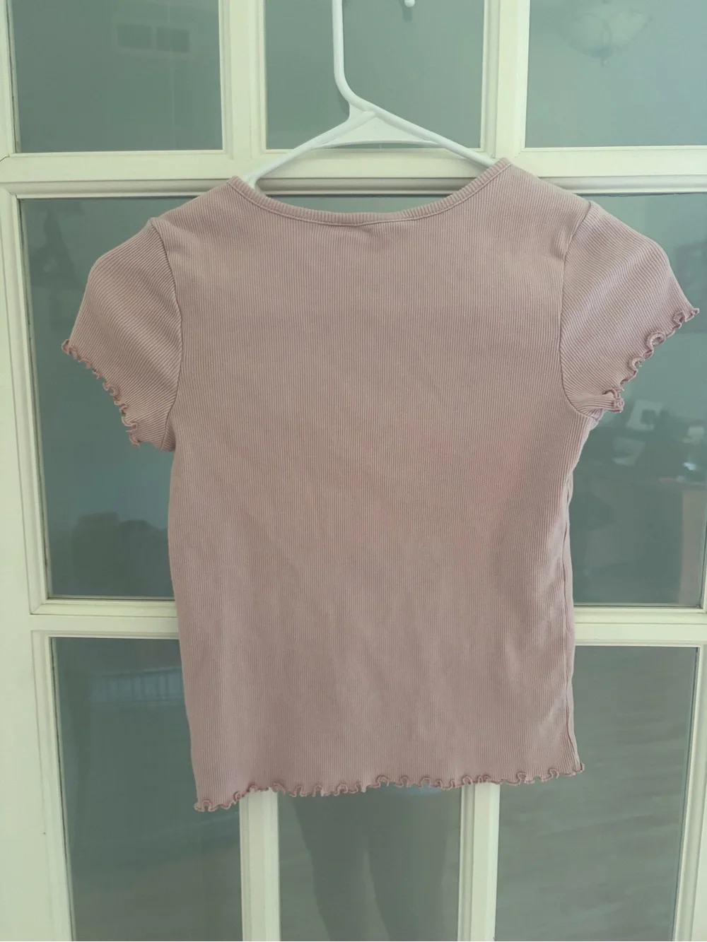 GAP Light Pink Ribbed Tee with Silver Star